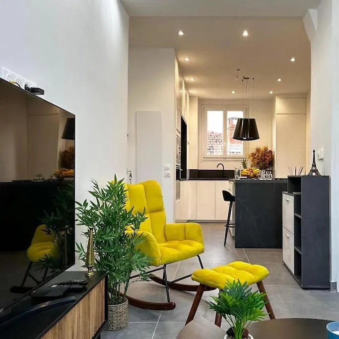 Chic Renovated 2 Bedroom Entire Apartment Or Only Private Rooms In Liberation In Nice With Garage On Demand, Ac, Wi-Fi And Tram Access 0*,